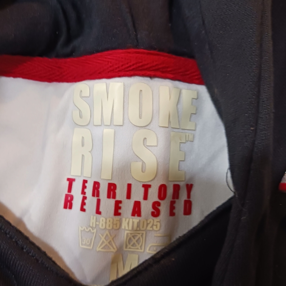 Smoke Rise Hoodie Territory Released Pullover Bl Med Drawstring Star As… - Picture 10 of 12